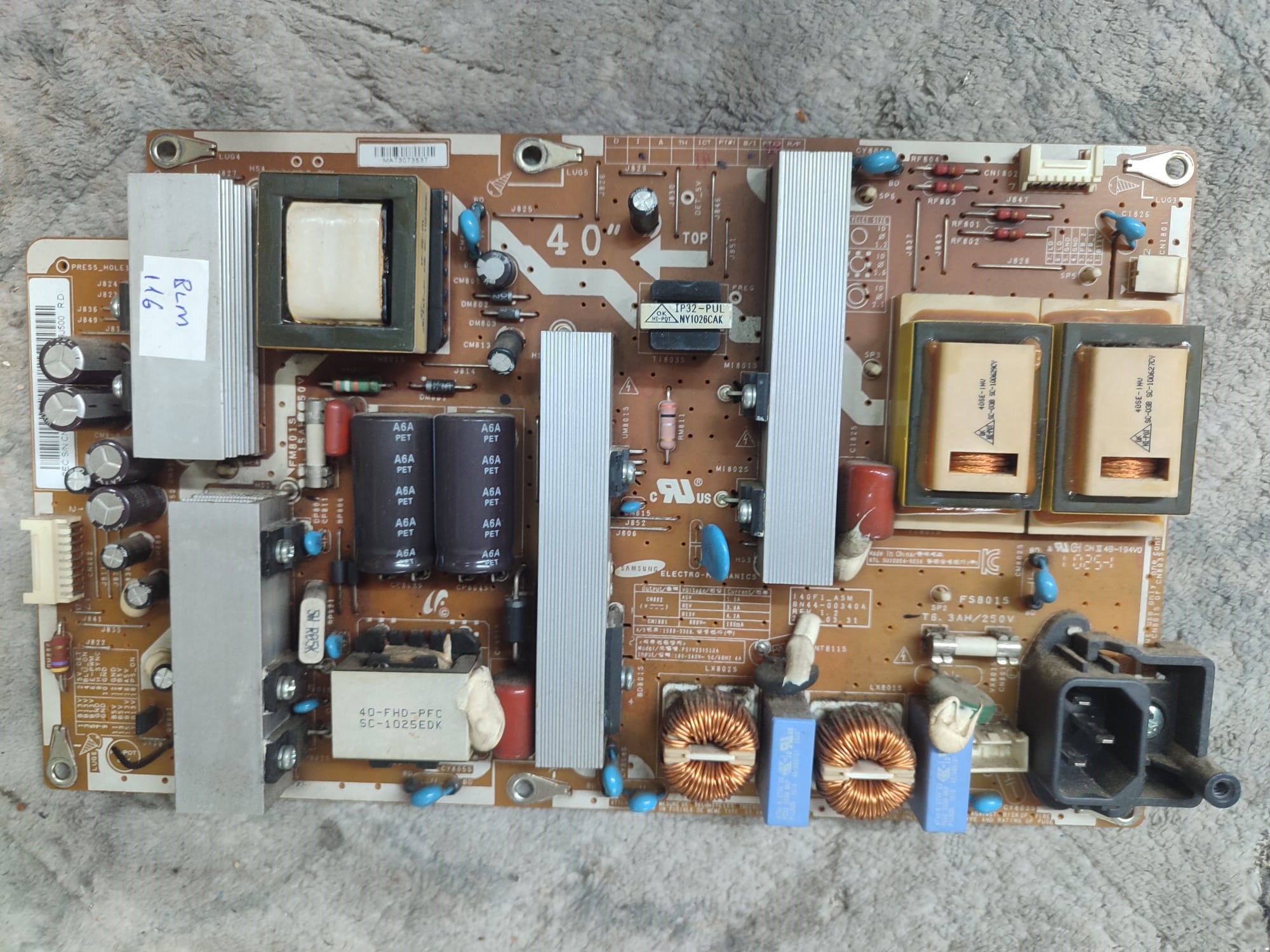 BN44-00340A , SAMSUNG LE40C530F1W LCD BESLEME KARTI