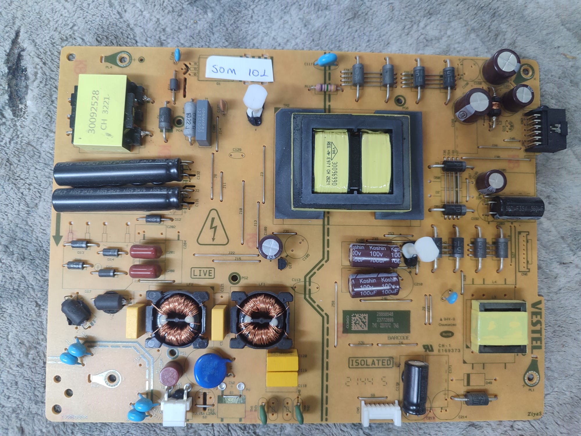 17IPS72 ,23772899 ,VESTEL 50U9600 TV BESLEME KARTI ,VESTEL POWER BOARD